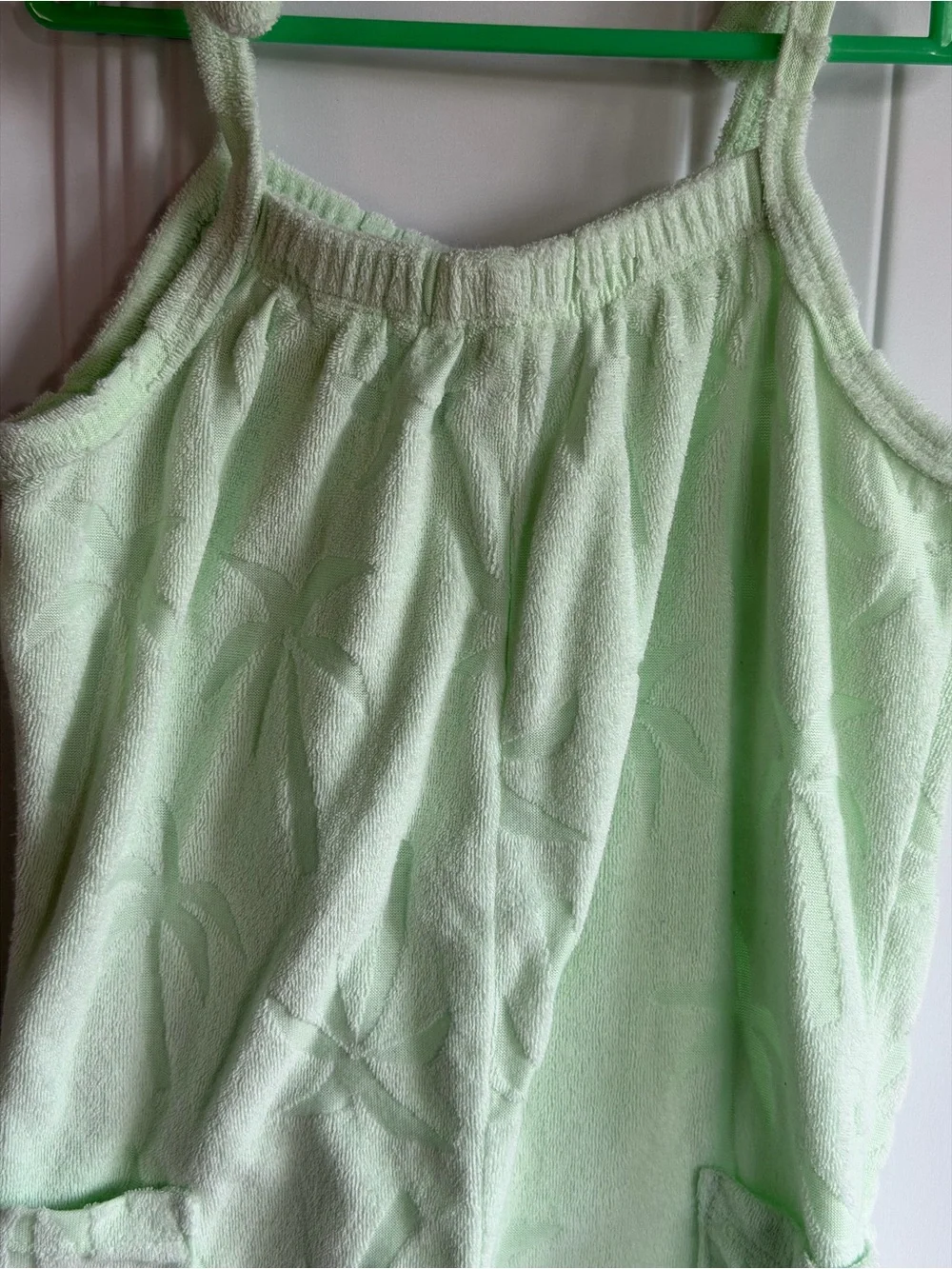 Light Green old navy Terry Romper with Front Pockets 4T